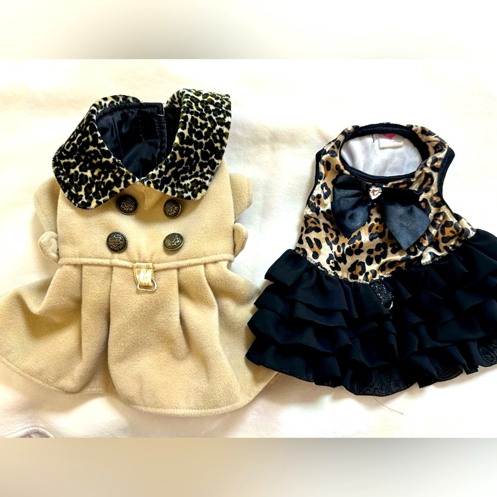 Cheetah Sister Coat and Dress Set- Size XS